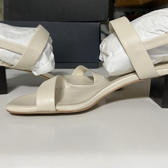 New Everlane Leather Double Strap Block Heel Sandal Size 9 - Picture 2 of 5